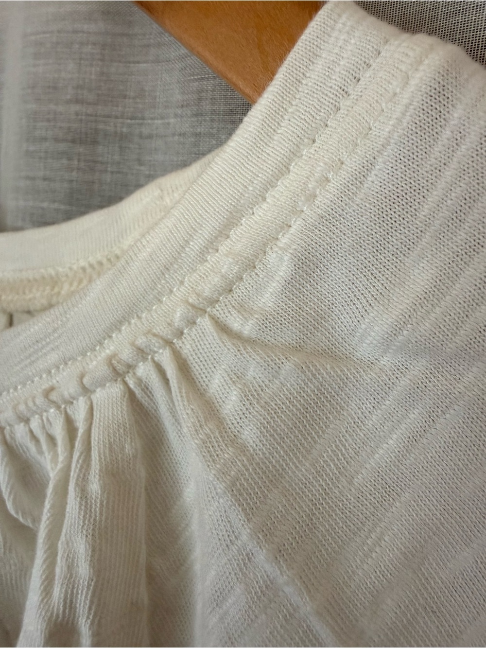 Madewell Ivory Textured Ruffle-Neck Top - Picture 5 of 7